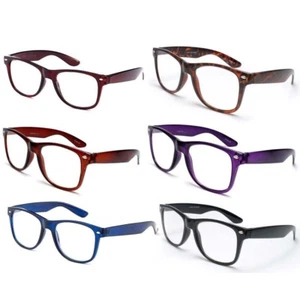 6er Pack Lesebrille Hornrand Gestell Klassisch Retro Lesebrille Großes Gestell Lesebrille - Bild 1 von 7