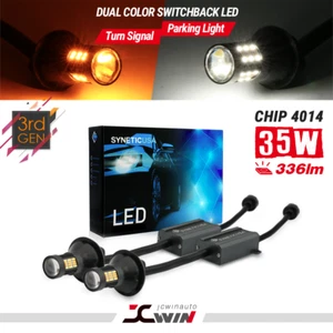 Error Free 7443 LED Switchback Turn Signal Parking Light Bulbs White/Amber Type1 - Picture 1 of 6