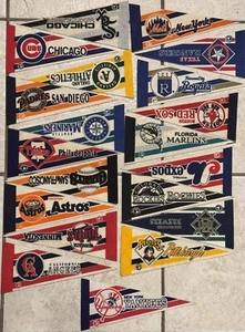 20- 1990’s 9 Inch Major League Baseball Teams Pennants - Picture 1 of 5