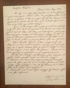 Lettera firmata da Luigi Silvestro Camerini - Foto 1 di 1
