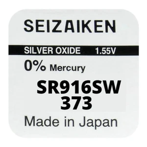 2 x SEIKO SEIZAIKEN SR916SW 373 SILVER OXIDE 1.55V WATCH BATTERY BATTERIES - Picture 1 of 3