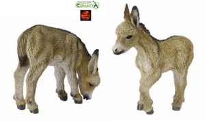 Par de figuras modelo de juguete de animales de granja burro potro de CollectA nuevas - Imagen 1 de 3