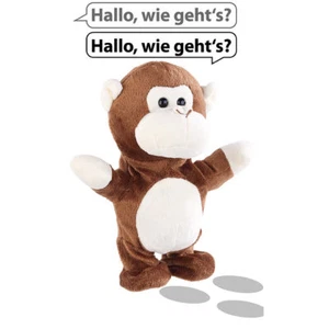 Playtastic Sprechender Plüsch-Affe mit Mikrofon, spricht nach und läuft, 22 cm - Bild 1 von 5