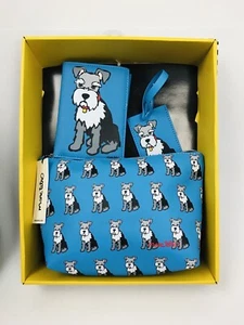 Marc Tetro Juego de 3 piezas Schnauzer Bolsa de Aseo, Cartera y Etiqueta de Equipaje en Caja de Regalo Nuevo en Caja - Imagen 1 de 5