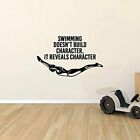 Build Quote Swimming Sports Vinyl Wall Art Sticker Home Room Gym Wall Decal