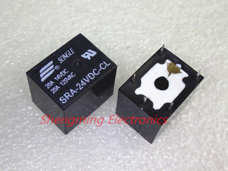 10PCS SRA-24VDC-CL T74 DC 24V Coil 20A PCB General Purpose Relay 5 Pins SPDT - Image 1 of 1