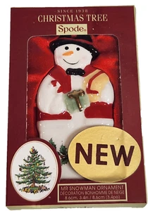 Spode Christmas Tree Mr Snowman Ornament Holiday Ceramic ANTHROPOMORPHIC NEW - Picture 1 of 5