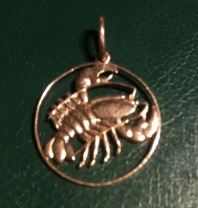 Ciondolo Gioielli Oro 14K - Segno Zodiacale Cancro - 1,7 g - diametro 18 mm - Foto 1 di 4