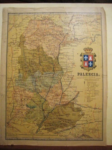 Palencia. Mapa litografico. Benito Chias. Finales s XIX. - Imagen 1 de 1