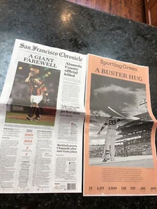 Buster Posey Retirement SF Chronicle 2021 Newspaper San Francisco Giants - Picture 1 of 2