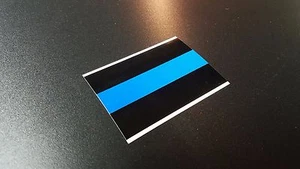 2"x3" THIN BLUE LINE Decals Stickers FOP Police PBA Trooper - Bild 1 von 1