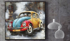 Vintage 3D Outdoor Car Metal Art Painting on Iron Home Office Decoration Gift