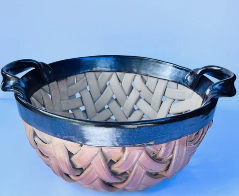 Homestead Weaved Ceramic Basket 12” Cover
