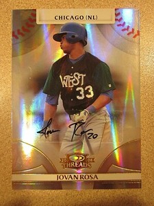 2008 DONRUSS THREADS #66 JOVAN ROSA  AUTO SIGNED CHICAGO CUBS 463/973