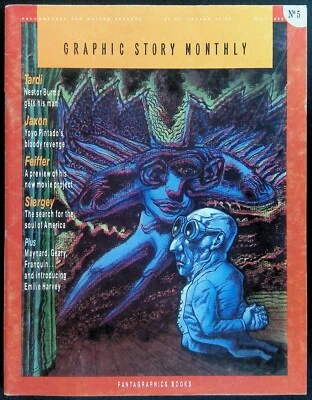 GRAPHIC STORY MONTHLY #5 ~ VG/FN 1990 FANTAGRAPHICS MAGAZINE ~ DON PUNCHATZ - Image 1 of 4