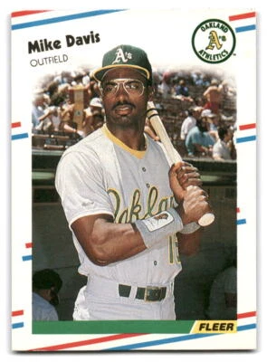 Mike Davis 1988 Fleer BASEBALL #277 Oakland Athletics - Image 1 of 2