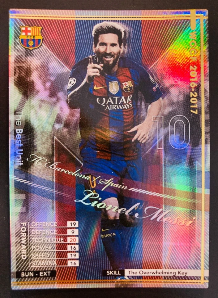 2016-17 Panini WCCF Melhor Unidade Extra Lionel Messi raro cartão refrator Barcelona - Imagem 1 de 1