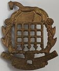 British Army; Berkshire & Westminster Dragoons Brass Cap Badge, Lug Fitting