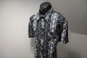 Rock & Roll Denim Western Aztec Tribal Pearl Snaps Cowboy Shirt Mens 2XL NWT - Picture 1 of 8