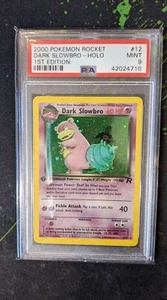 Dark Slowbro 12/82 Team Rocket 1st Edition Holo Rare Pokemon Card PSA 9 MINT - Picture 1 of 2