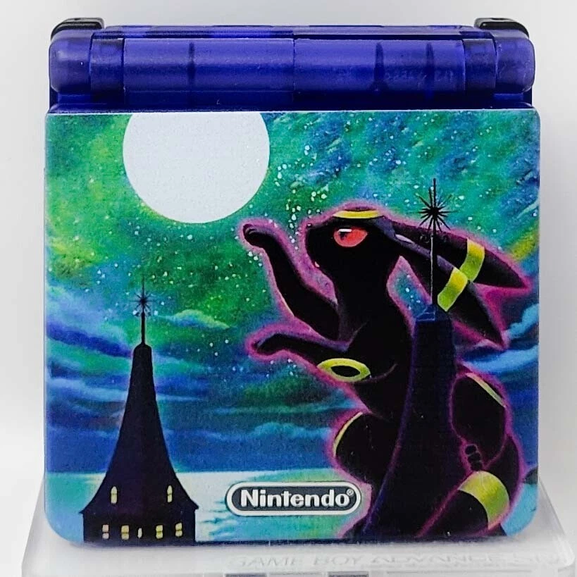 Umbreon Evolving Skys GBA SP Shell diy handheld housing Backlit IPS Dark Eevee - Image 1 of 1