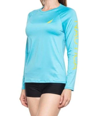 CAMISA DE SOL NUEVA CON ETIQUETAS NAUTICA VERDE AZULADO LOGO MANGA LARGA UPF 30+ MANGA LARGA TALLA L #C518 Foto 1 de 3