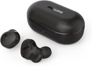 Philips Wireless Bluetooth Headphones Hybrid Noise-Cancelling Earbuds, Black