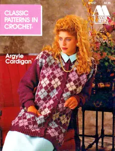 Classic Patterns in Crochet Annies Attic #87A12 1989 Cardigan & Vest Arts Crafts - Picture 1 of 2