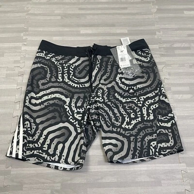 Pantalones cortos Adidas Color Maze Tech Swim Board 8” para hombre talla 36 HC8523 negro gris $70 Foto 1 de 4
