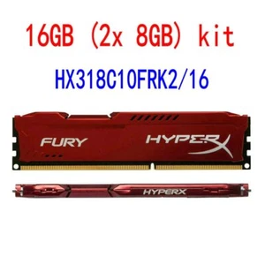 Kingston HyperX FURY 16GB 2x 8GB DDR3 1866MHz HX318C10FRK2/16 Desktop Memory BT - Picture 1 of 6