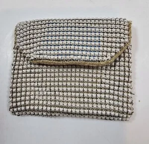 Vintage Geldbörse weiß Mesh 50er Jahre - Bild 1 von 8