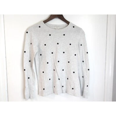J.Crew Polka Dot Sweater Crewneck Long Sleeve Casual Gray Size XS /#5279 - Image 1 of 4