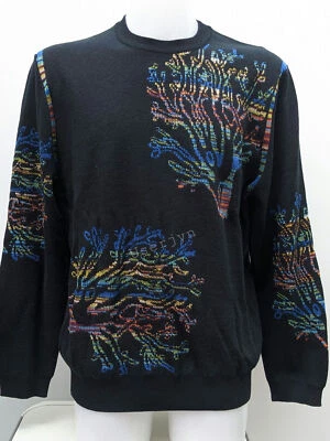 Paul Smith мужской художник полоски коралл Intarsia свитер джемпер RRP - Изображение 1 из 4