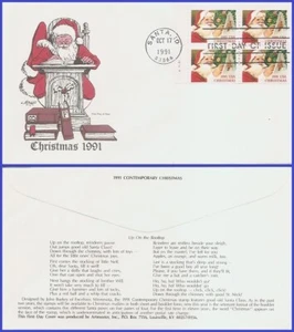 USA3 #2582 U/A ARTMASTER FDC BKLT4 Santa y lista - Imagen 1 de 1