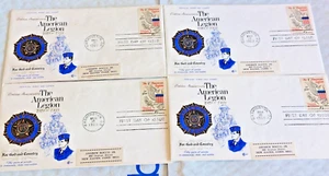 American Legion 50th Golden Anniversary FDI 6c 1969 Cover Lot of 4 - Picture 1 of 2