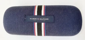 Tommy Hilfiger Navy Fabric Clamshell Hard Glasses Sunglasses Case GUC case only - Foto 1 di 5
