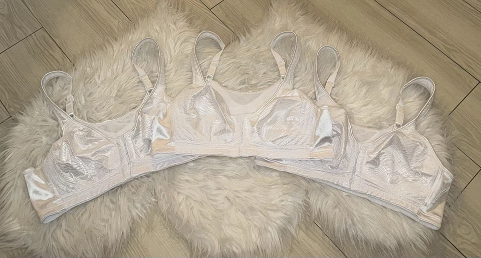 3 Playtex 18 Hour E525 Wire Free Bras Posture Boost PowerSupport Front Close 36B - Image 1 of 4