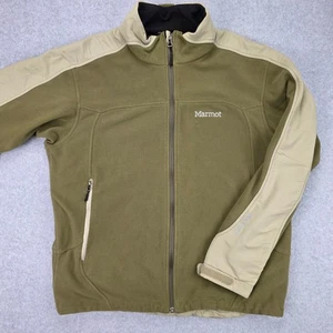 Marmot Windstopper Fleece Jacket Mens Large Green Windbreaker Softshell Hiking - Picture 1 of 16