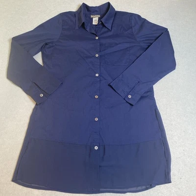 Vestido Tommy Bahama azul marino con botones para mujer talla mediana Foto 1 de 4