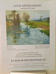 LOUIS ASTON KNIGHT ART PIECE ORIG VTG 2022 ADVERTISEMENT - Picture 1 of 1
