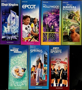 NEWEST 2025 Walt Disney World Theme Park Guide Maps 7 Current Maps NEWEST 2025 - Picture 1 of 9