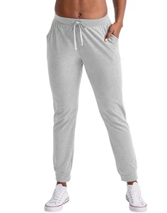 Hanes Womens Joggers Sweatpants Originals Lightweight Pockets 100% Cotton Jersey - Picture 1 of 18