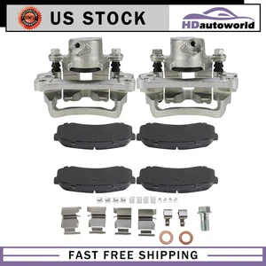 For 2003-2009 Toyota 4Runner 2x Rear Brake Calipers W/ Bracket 4x Ceramic Pads - Foto 1 di 5