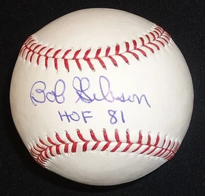 Bob Gibson Autografiado Oficial MLB Béisbol con Inscripción "HOF 81" - Imagen 1 de 1