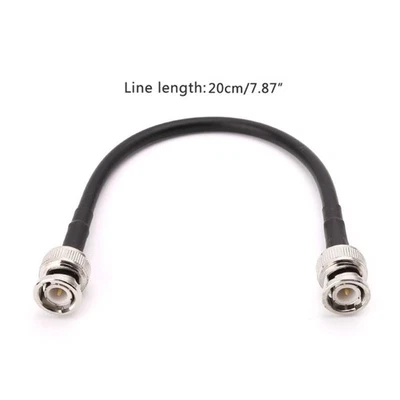 BNC Male To BNC Male RG58 Pigtail Cable 20cm Connector Crimp Coax Cables - Image 1 of 4