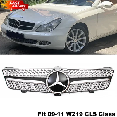 Front Upper Grill w/Emblem For Mercedes Benz W219 CLS350 CLS500 CLS550 2009-2011 — 第 1/4 张图片