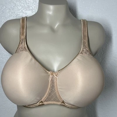 Sujetador Empreinte Melody Sin Costuras con Aros 42E Encaje Caramelo Sin Acolchado Floral Beige Foto 1 de 4