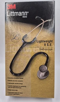 NIOP 3M 2450 Littmann Lightweight II S.E. Estetoscopio 28"/71 Cm Tubo Negro Nuevo Foto 1 de 4