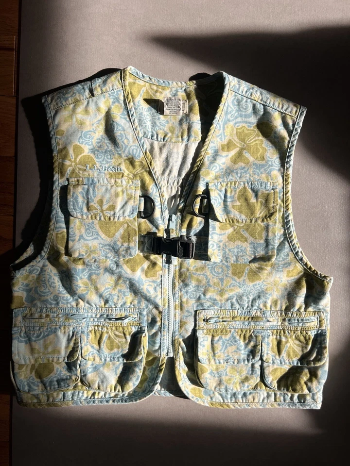 Chaleco de pesca con mosca LL Bean para niños talla 10. NUEVO SIN ETIQUETAS. Nunca usado. Floral de alta resistencia Foto 1 de 4