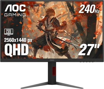 AOC - 27" Q27G4ZMN QHD, 240Hz Gaming Monitor - Black - Image 1 of 3